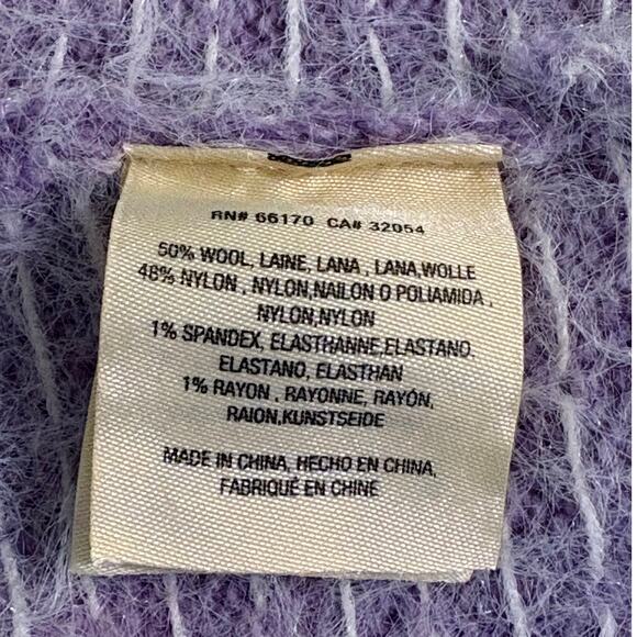 Sleeping On Snow Anthropologie Purple Faroe Off The Shoulder Sweater Size L - Picture 5 of 7